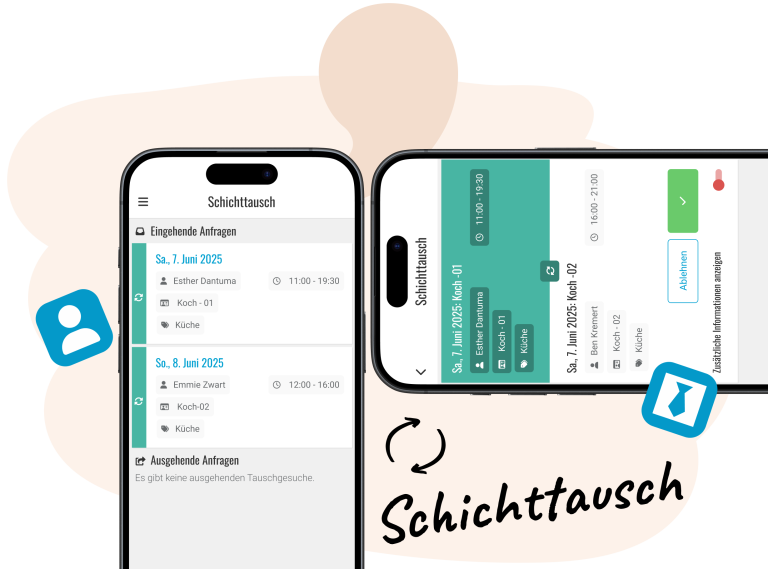 Mitarbeiter App- Schichttausch