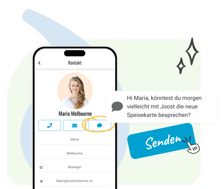 Mitarbeiter App- Kontakt Nostradamus